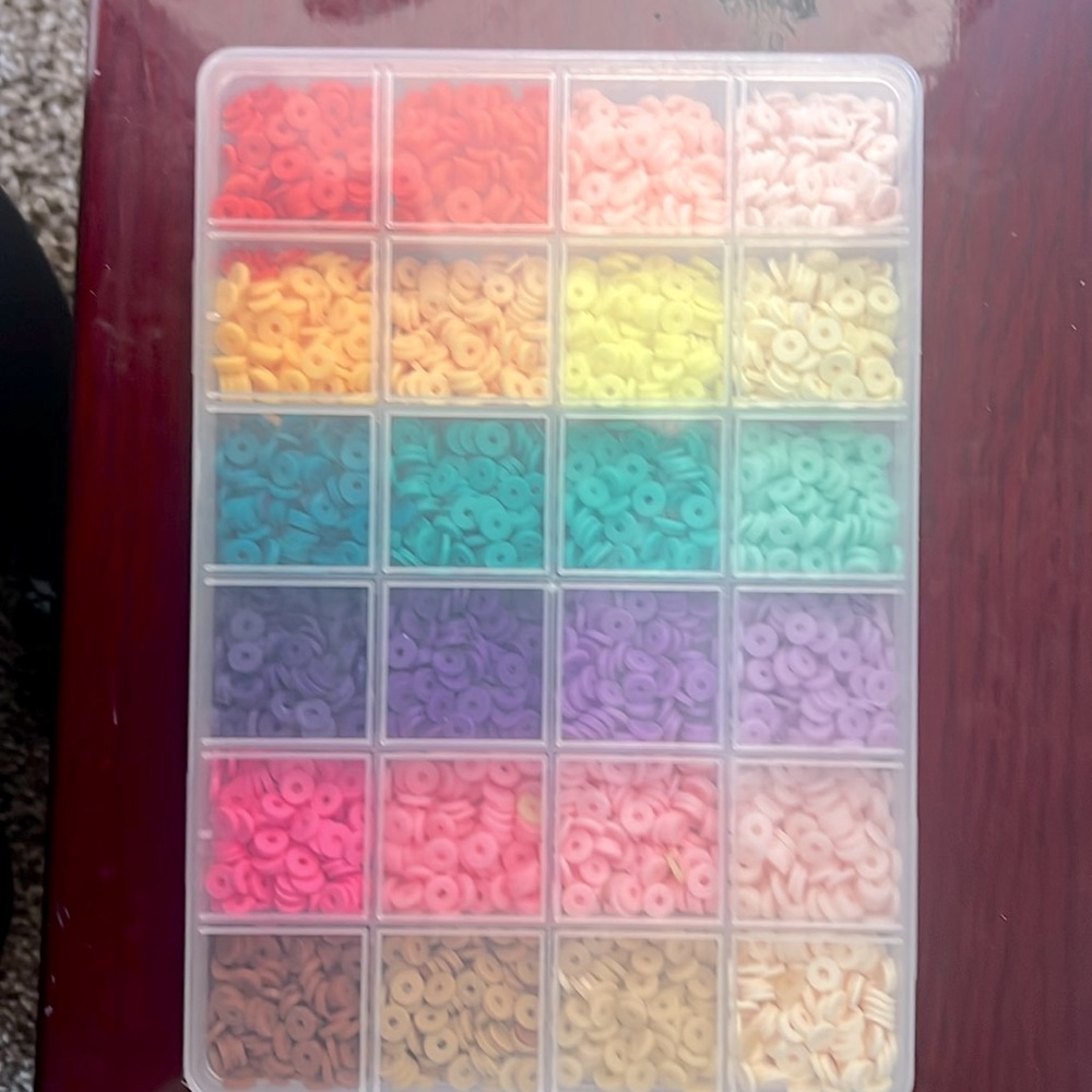 Hello I'm selling these clay beads because I've never ended up using them